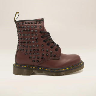 Dr Martens 1460 Cherry Full Black Studs 37